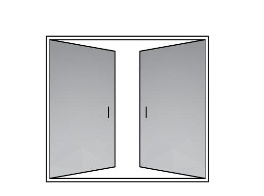 Double leaf – outward opening