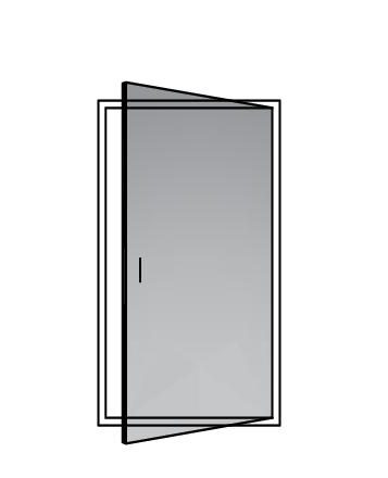 Inward opening hinge